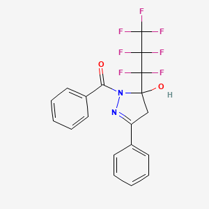 [5-(heptafluoropropyl)-5-hydroxy-3-phenyl-4,5-dihydro-1H-pyrazol-1-yl](phenyl)methanone