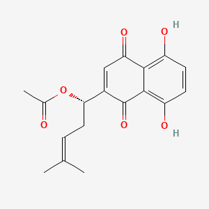 (S)-1-(5,8-dihydroxy-1,4-dioxo-1,4-dihydronaphthalen-2-yl)-4-methylpent-3-enyl acetate