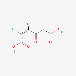 molecular formula C6H5ClO5 B1244421 (E)-2-Chloro-4-oxo-2-hexenedioic acid CAS No. 22752-94-9
