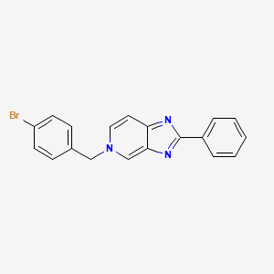 molecular formula C19H14BrN3 B1244427 5H-Imidazo[4,5-c]pyridine, 5-[(4-bromophenyl)methyl]-2-phenyl- CAS No. 645420-70-8