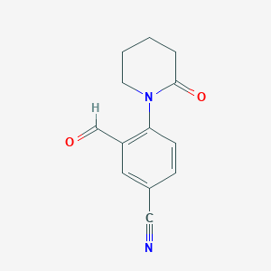 3-Formyl-4-(2-oxopiperidin-1-YL)benzonitrile