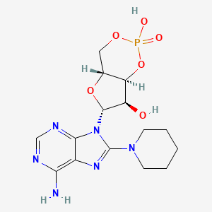 molecular formula C15H21N6O6P B1244432 Cyclic 8-piperidino-3',5'-AMP 