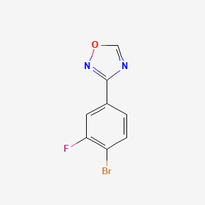 molecular formula C8H4BrFN2O B12444347 3-(4-Bromo-3-fluorophenyl)-1,2,4-oxadiazole 