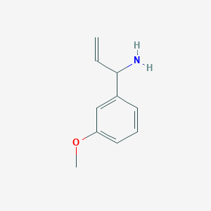 molecular formula C10H13NO B12444393 1-(3-Methoxyphenyl)prop-2-EN-1-amine 