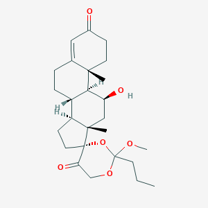 molecular formula C26H38O6 B124444 氢化可的松17,21-甲基正丁酸酯 CAS No. 13609-63-7