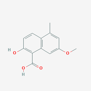 molecular formula C13H12O4 B1244449 2-羟基-7-甲氧基-5-甲基-1-萘甲酸 