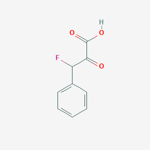 molecular formula C9H7FO3 B1244450 3-Fluoro-2-oxo-3-phenylpropanoic acid 