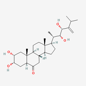 (2R,3S,5S,8S,9S,10R,13S,14S,17R)-17-[(2S,3R,4R)-3,4-Dihydroxy-6-methyl-5-methylideneheptan-2-yl]-2,3-dihydroxy-10,13-dimethyl-1,2,3,4,5,7,8,9,11,12,14,15,16,17-tetradecahydrocyclopenta[a]phenanthren-6-one