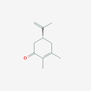 molecular formula C11H16O B1244457 (5R)-2,3-dimethyl-5-isopropenyl-2-cyclohexene-1-one 