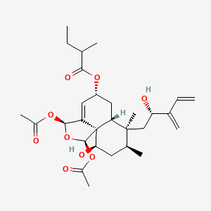 molecular formula C29H42O9 B1244458 caseamemebrol B 