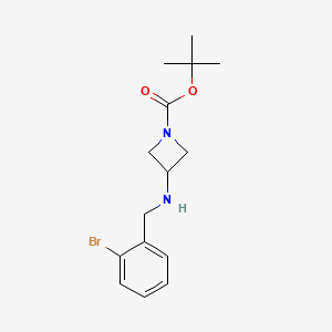 molecular formula C15H21BrN2O2 B12444643 tert-Butyl 3-{[(2-bromophenyl)methyl]amino}azetidine-1-carboxylate CAS No. 887579-59-1