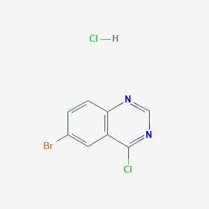 molecular formula C8H5BrCl2N2 B12444696 6-Bromo-4-chloro-quinazoline hydrochloride 