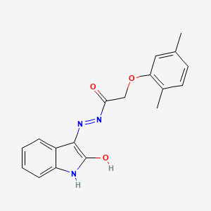 2-(2,5-dimethylphenoxy)-N'-[(3E)-2-oxo-1,2-dihydro-3H-indol-3-ylidene]acetohydrazide