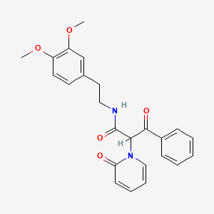 N-[2-(3,4-dimethoxyphenyl)ethyl]-3-oxo-2-(2-oxopyridin-1-yl)-3-phenylpropanamide