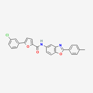 5-(3-chlorophenyl)-N-[2-(4-methylphenyl)-1,3-benzoxazol-5-yl]furan-2-carboxamide