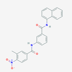 3-methyl-N-[3-(naphthalen-1-ylcarbamoyl)phenyl]-4-nitrobenzamide