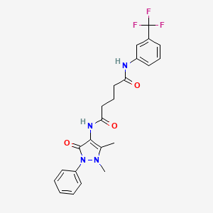 N-(1,5-dimethyl-3-oxo-2-phenyl-2,3-dihydro-1H-pyrazol-4-yl)-N'-[3-(trifluoromethyl)phenyl]pentanediamide