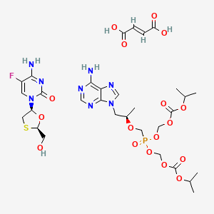 molecular formula C31H44FN8O17PS B1244475 Emtricitabine and tenofovir disoproxil fumarate CAS No. 731772-45-5