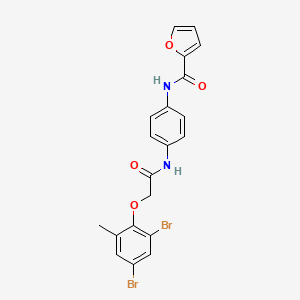 N-(4-{[(2,4-dibromo-6-methylphenoxy)acetyl]amino}phenyl)furan-2-carboxamide