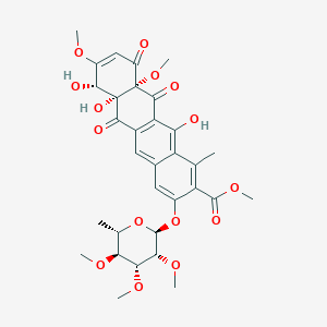 molecular formula C32H36O15 B1244480 Elloramycin 