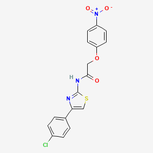 N-[4-(4-chlorophenyl)-1,3-thiazol-2-yl]-2-(4-nitrophenoxy)acetamide