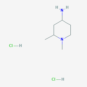 molecular formula C7H18Cl2N2 B12444858 1,2-Dimethylpiperidin-4-amine dihydrochloride 