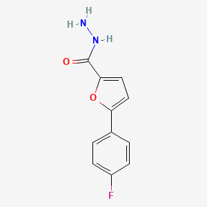 molecular formula C11H9FN2O2 B12444867 5-(4-Fluorophenyl)furan-2-carbohydrazide 