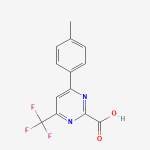 molecular formula C13H9F3N2O2 B12444871 [6-(p-Tolyl)-4-(trifluoromethyl)pyrimidin-2yl]carboxylic acid 