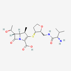molecular formula C20H31N3O6S B1244489 (4R, 5S, 6S)-3-[[(2R, 3R)-2-[[[(S)-2-amino-3-methyl-1-oxobutyl]amino]methyl]tetrahydro-3-furanyl]thio]-6-[(R)-1-hydroxyethyl]-4-methyl-7-oxo-1-azabicyclo[3.2.0]hept-2-ene-2-carboxylic acid 