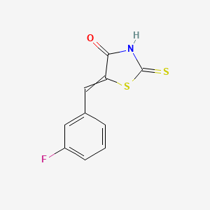 molecular formula C10H6FNOS2 B12444957 (5E)-5-[(3-fluorophenyl)methylidene]-2-sulfanyl-1,3-thiazol-4-one 