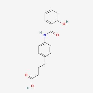 molecular formula C17H17NO4 B1244510 4-[4-[(2-Hydroxybenzoyl)amino]phenyl]butyric acid 