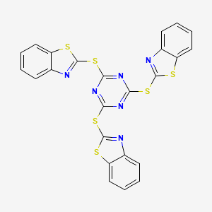 2-{[4,6-Bis(1,3-benzothiazol-2-ylsulfanyl)-1,3,5-triazin-2-YL]sulfanyl}-1,3-benzothiazole