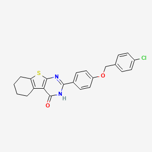 2-{4-[(4-chlorobenzyl)oxy]phenyl}-5,6,7,8-tetrahydro[1]benzothieno[2,3-d]pyrimidin-4(3H)-one