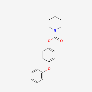 molecular formula C19H21NO3 B1244517 1-Piperidinecarboxylic acid, 4-methyl-, 4-phenoxyphenyl ester CAS No. 136100-14-6