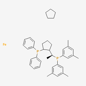 molecular formula C40H50FeP2 B12445173 bis(3,5-dimethylphenyl)-[(1S)-1-(2-diphenylphosphanylcyclopentyl)ethyl]phosphane;cyclopentane;iron 