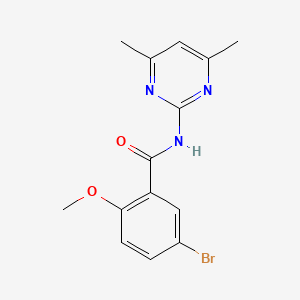 molecular formula C14H14BrN3O2 B12445190 5-bromo-N-(4,6-dimethylpyrimidin-2-yl)-2-methoxybenzamide 