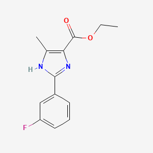 molecular formula C13H13FN2O2 B12445198 ethyl 2-(3-fluorophenyl)-5-methyl-1H-imidazole-4-carboxylate 