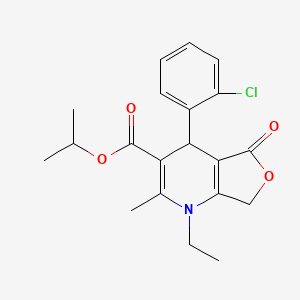 4-(2-Chlorophenyl)-1-ethyl-2-methyl-5-oxo-1,4,5,7-tetrahydrofuro[3,4-b]pyridine-3-carboxylic acid isopropyl ester