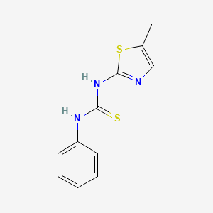 molecular formula C11H11N3S2 B12445258 1-(5-Methyl-1,3-thiazol-2-yl)-3-phenylthiourea 