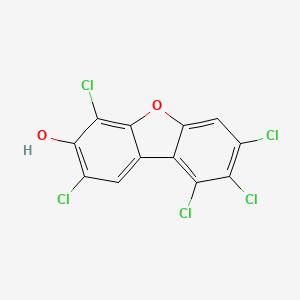 molecular formula C12H3Cl5O2 B1244529 2,4,7,8,9-Pentachloro-3-dibenzofuranol CAS No. 166892-31-5