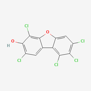 molecular formula C12H3Cl5O2 B1244529 2,4,7,8,9-五氯-3-二苯并呋喃醇 CAS No. 166892-31-5