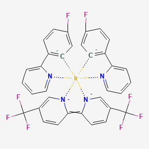 2-(4-fluorobenzene-6-id-1-yl)pyridine;iridium;5-(trifluoromethyl)-2-[5-(trifluoromethyl)pyridin-1-id-2-ylidene]pyridin-1-ide