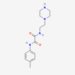 molecular formula C15H22N4O2 B12445340 N-(4-methylphenyl)-N'-[2-(piperazin-1-yl)ethyl]ethanediamide 