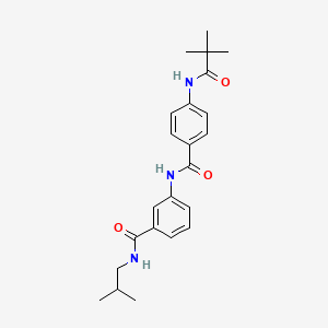 3-[({4-[(2,2-dimethylpropanoyl)amino]phenyl}carbonyl)amino]-N-(2-methylpropyl)benzamide