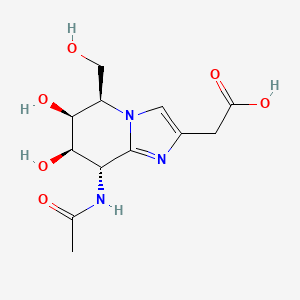 2-((5R,6S,7R,8S)-8-acetamido-6,7-dihydroxy-5-methyl-5,6,7,8-tetrahydroimidazo[1,2-a]pyridin-2-yl)acetic acid