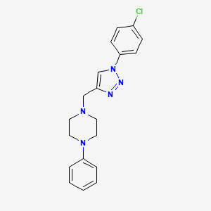 1-((1-(4-chlorophenyl)-1H-1,2,3-triazol-4-yl)methyl)-4-phenylpiperazine