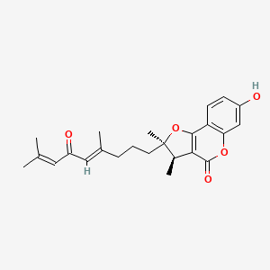 molecular formula C24H28O5 B1244548 Fukanefuromarin B 
