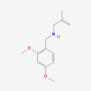 molecular formula C13H19NO2 B12445483 N-[(2,4-dimethoxyphenyl)methyl]-2-methylprop-2-en-1-amine 