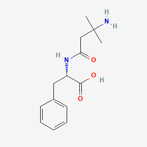 molecular formula C14H20N2O3 B1244550 N-(3-amino-3-methylbutanoyl)phenylalanine 