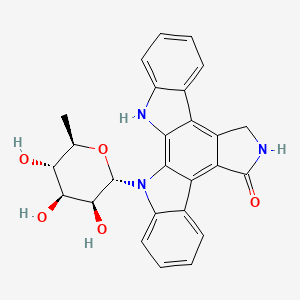 3-[(2S,3S,4S,5S,6R)-3,4,5-trihydroxy-6-methyloxan-2-yl]-3,13,23-triazahexacyclo[14.7.0.02,10.04,9.011,15.017,22]tricosa-1,4,6,8,10,15,17,19,21-nonaen-12-one